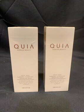 Lot of 2 QUIA Korean Beauty Turmeric Overnight Mask with Kojic Acid 75ml NEW